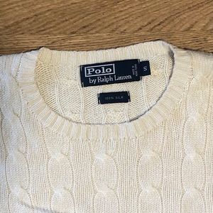 100% Silk Polo by Ralph Lauren Crewneck Sweater